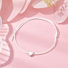 Alloy Enamel Heart Braided Bead Bracelet BJEW-JB09739-01-2