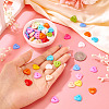150Pcs Acrylic Heart Buttons BUTT-TA0001-38-7
