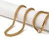 Ion Plating(IP) 304 Stainless Steel Wheat Chain Necklaces for Women Men BJEW-Q341-13G-1