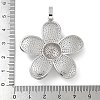 Rack Plating Brass Micro Pave Clear Cubic Zirconia Pendants KK-G515-47P-3