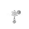 Titanium Alloy Cubic Zirconia 17 Gauge Flower Threadless Labrets WG71E87-23-1