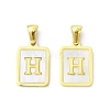 Ion Plating(IP) 304 Stainless Steel Pave Shell Pendants X-STAS-G327-01G-H-1
