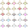 20Pcs 2 Colors UV Plating Alloy Mixed Color Glass Rhinestone Pendants FIND-YW0011-17-1