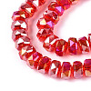 Electroplate Glass Beads Strands EGLA-T021-20I-3