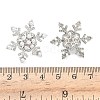 Snowflake Brass Micro Pave Cubic Zirconia Stud Earrings EJEW-G452-03P-5