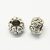 Alloy Rhinestone European Beads MPDL-R036-09H-1