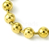 Ion Plating(IP) 304 Stainless Steel 6mm Round Ball Link Chain Bracelets for Women BJEW-C066-05A-G-2