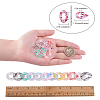 100Pcs 10 Colors Transparent Acrylic Linking Rings TACR-CJ0001-33-2