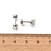 304 Stainless Steel Stud Earring Findings STAS-F311-18P-01B-3