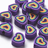 Handmade Polymer Clay Beads CLAY-T020-13D-1