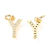 Brass Micro Pave Cubic Zirconia Charms ZIRC-O037-09G-2