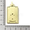 Brass Micro Pave Cubic Zirconia Pendants with Enamel KK-H458-03G-01-3