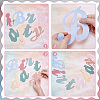 2 Bags 2 Styles Flower & Letter Paper Hanging Banner AJEW-UN0003-37-4