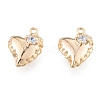 Brass Micro Pave Clear Cubic Zirconia Charms KK-N216-584LG-2