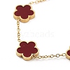 Flower Resin Link Chain Bracelets BJEW-K247-01G-01-2