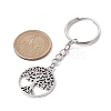 Tibetan Style Alloy Tree of Life Keychains KEYC-JKC00693-02-3