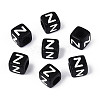 Initial Acrylic Horizontal Hole Beads OACR-ZX006-35Z-1