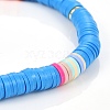 Handmade Polymer Clay Heishi Beads Stretch Bracelets BJEW-JB05304-4