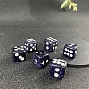 Natural Blue Goldstone Classical 6-sided Dice DJEW-PW0009-019H-1