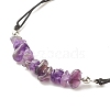 Natural Amethyst Chips Braided Bead Bracelet BJEW-JB08019-09-4