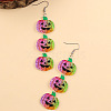 Halloween Acrylic Pumpkin Dangle Earrings FS-WG9C4B4-04-1