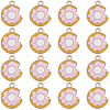 SUNNYCLUE 50Pcs Light Gold Plated Alloy Enamel Pendants ENAM-SC0004-84-1