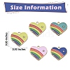 32Pcs 4 Colors Alloy Enamel Pendants ENAM-SZ0002-38-2