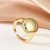 Oval Brass Open Cuff Rings for Women RJEW-G343-16G-1