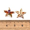 Brass Micro Pave Cubic Zirconia Stud Earrings EJEW-R018-10G-04-5