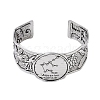 Constellation Alloy Open Cuff Bangles for Women Men LS-BJEW-C064-01AS-02-2