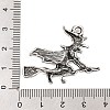 Tibetan Style Halloween Witch Alloy Pendants X-TIBEP-Q050-06AS-RS-2