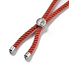 Twisted Nylon Cord Silder Bracelets DIY-B066-03P-27-2