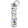 PU Leather Rectangle with Evil Eye Keychain PW-WG8C289-03-1