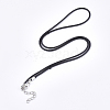 Waxed Cord Necklace Making with Iron Findings X-NJEW-R229-2.0mm-02-2