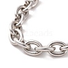 Non-Tarnish 304 Stainless Steel Cable Chain Bracelet for Men Women BJEW-E031-01P-01-2