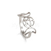 Moon Phase 304 Stainless Steel Finger Rings FS-WGB8857-03-1
