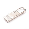 Zinc Alloy Replacement Zipper Pull Tabs PALLOY-WH0068-39P-2