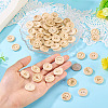 200Pcs 8 Styles Wood Buttons BUTT-TA0001-34-7