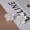 Flower Brass Stud Earring EJEW-L288-006S-1