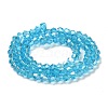 Transparent Electroplate Glass Beads Strands GLAA-F029-2mm-A19-2