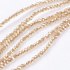 1 Strand Electroplate Glass Beads Strands X-EGLA-J025-F11-1