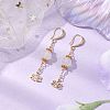 Alloy Glass Hoop Dangle Earrings EJEW-JE06023-2