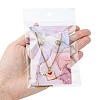 50Pcs Rectangle Hot Stamping Cardboard Paper Jewelry Display Cards CDIS-CJ0001-04-4