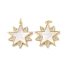 Brass Micro Pave Cubic Zirconia Pendants KK-B083-25B-G-1