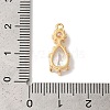 Brass Micro Pave Clear Cubic Zirconia Pendants KK-M294-19G-3