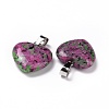 Heart Natural Zoisite Pendants G-Q438-03-7