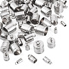 60Pc 6 Styles 201 Stainless Steel Cord Ends STAS-TA0002-98-3