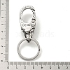 Tibetan Style 316 Surgical Stainless Steel Fittings with 304 Stainless Steel Key Ring FIND-Q101-09AS-06-3