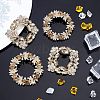 4Pcs 2 Style Alloy Shoes Buckle Clips ALRI-FG0001-02-5