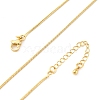 Brass Round Snake Chain Necklaces for Women NJEW-D302-15G-2